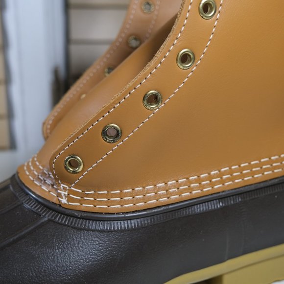 LL Bean Men's Bean Boots 8 inch/8" Leather Tan/Brown Size 10 M(D) L175052 - Picture 9 of 13